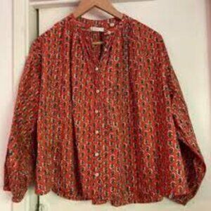 Doen Jane Blouse in Calico Canyon Size XL